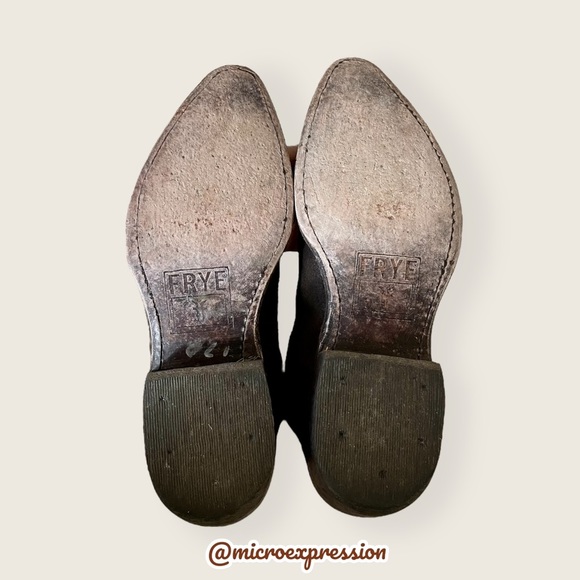 Frye Billy Vintage Brown Suede Embroidered Pull-On Cowgirl Pointed Toe Cute Boot - Picture 11 of 13